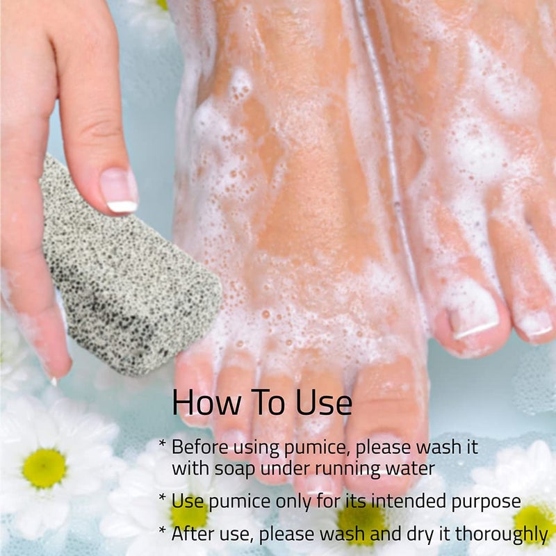 JAIRESTONE Pumice Stone - Callus Remover and Foot Stone Scrubber - Exfoliating Foot Stone Pumice Rock for Hard  Dry and Dead Skin on Heels  Body  Feet (Pack of 2) (White) - Image 4